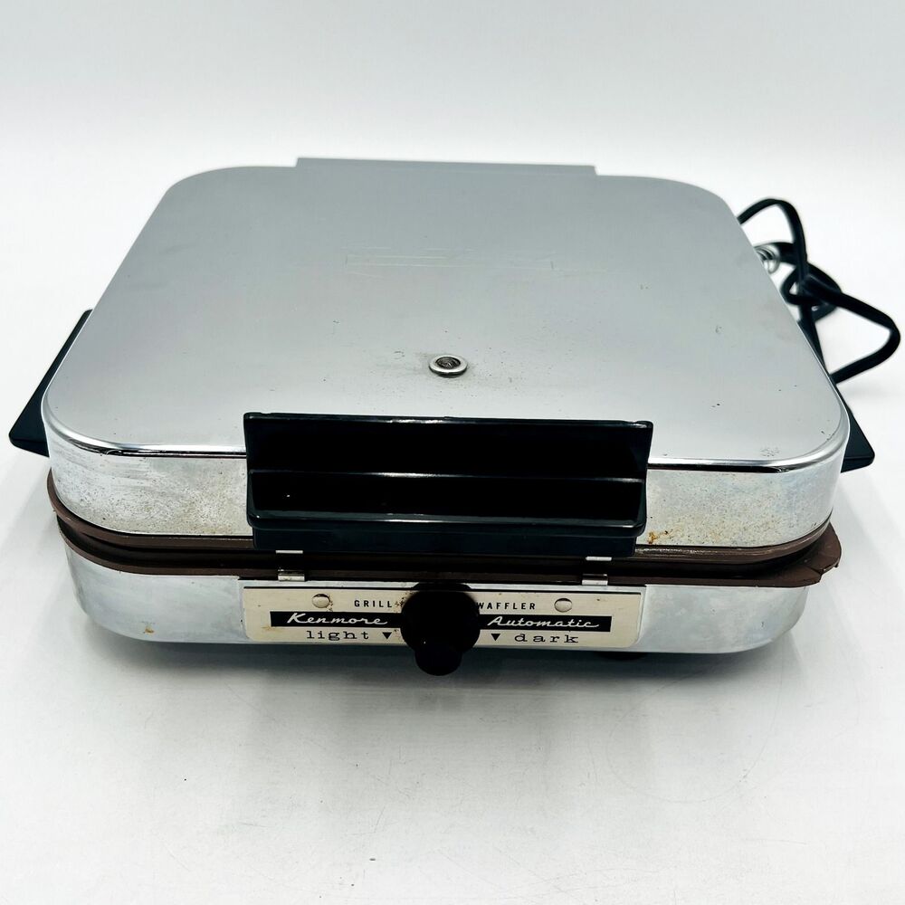 VTG Sears Kenmore Automatic Grill Waffle Maker - Model 632 64682 W/ Cord tested